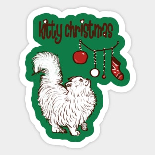 Kitty Christmas Sticker